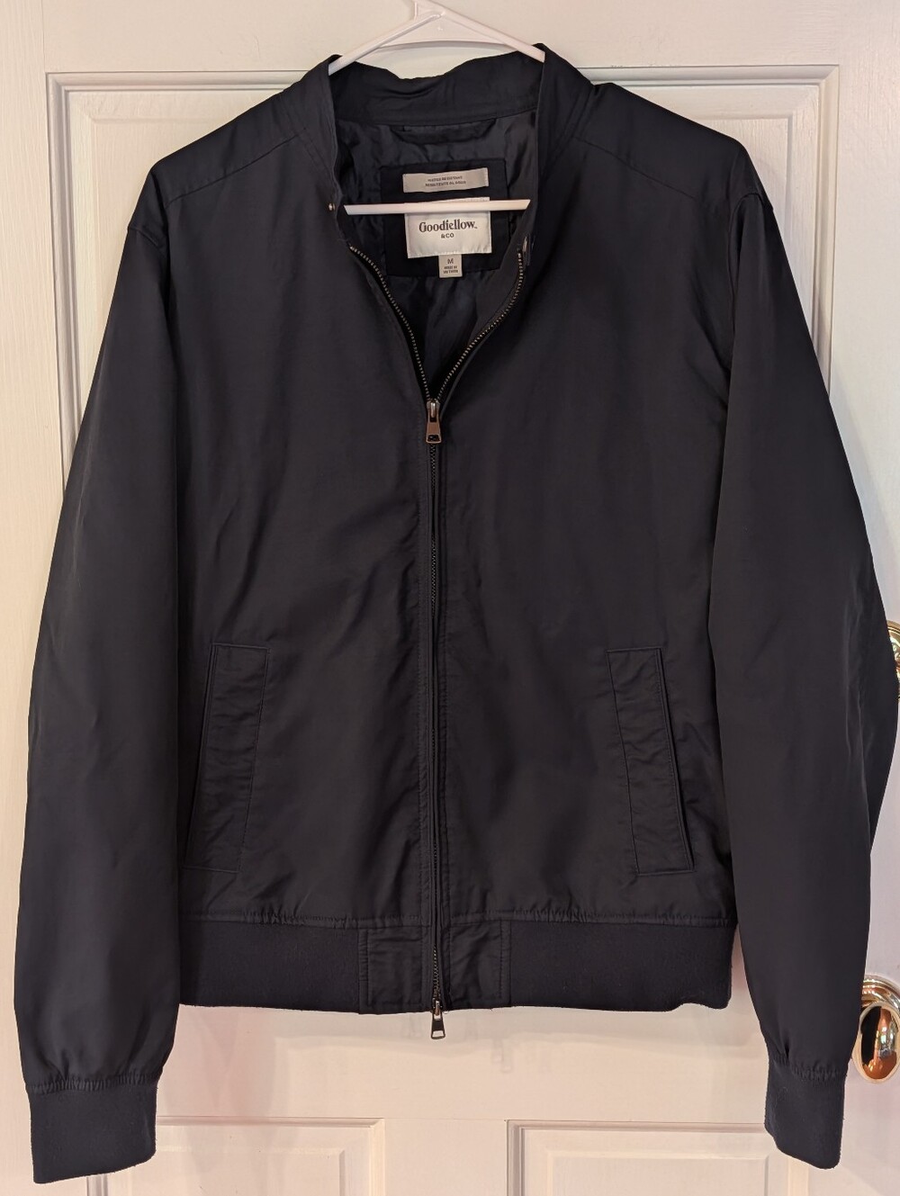 Goodfellow & Co Men's M Navy Blue Water Resistant Bomber Jacket